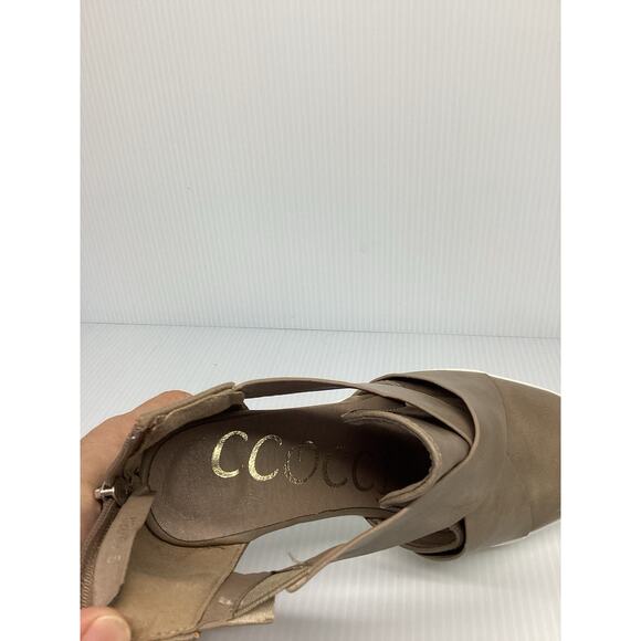 Women’s CCOCCI Melody Beige Wedge Booties Size 6 - Picture 8 of 8